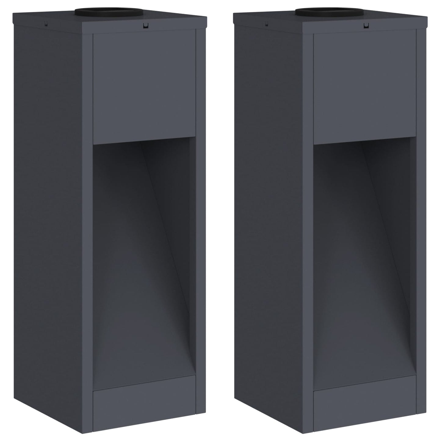 vidaXL Φωτιστικό Ηλιακής Ενέργειας LED Διαδρομής 2 pcs Ανθρακί