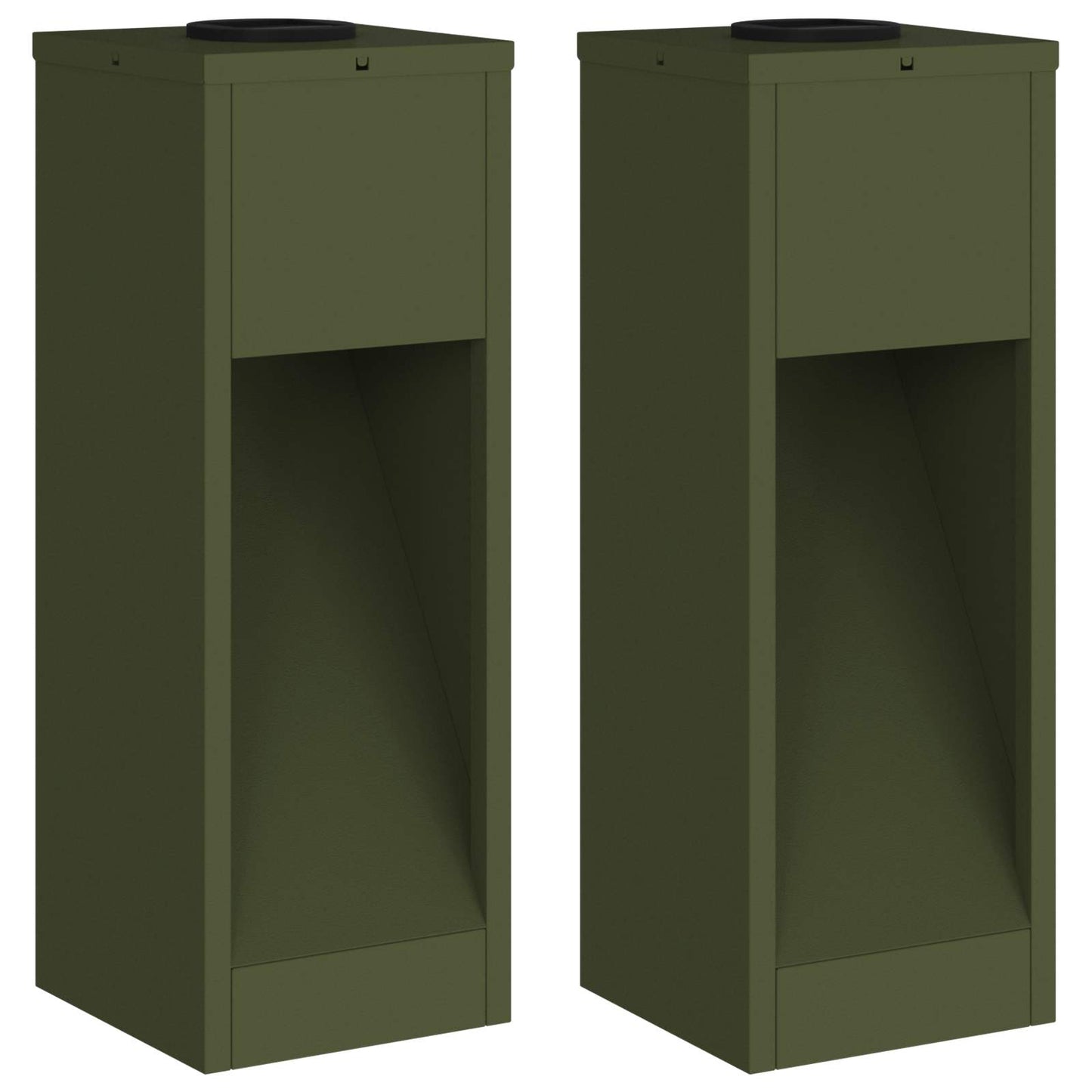 vidaXL Φωτιστικό Ηλιακής Ενέργειας LED Διαδρομής 2 pcs Ελιά Πράσινη