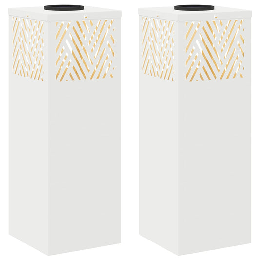 vidaXL Ηλιακό LED Φως Δρόμου 2 pcs Λευκό Κρύο Ρολαρισμένο Χάλυβα