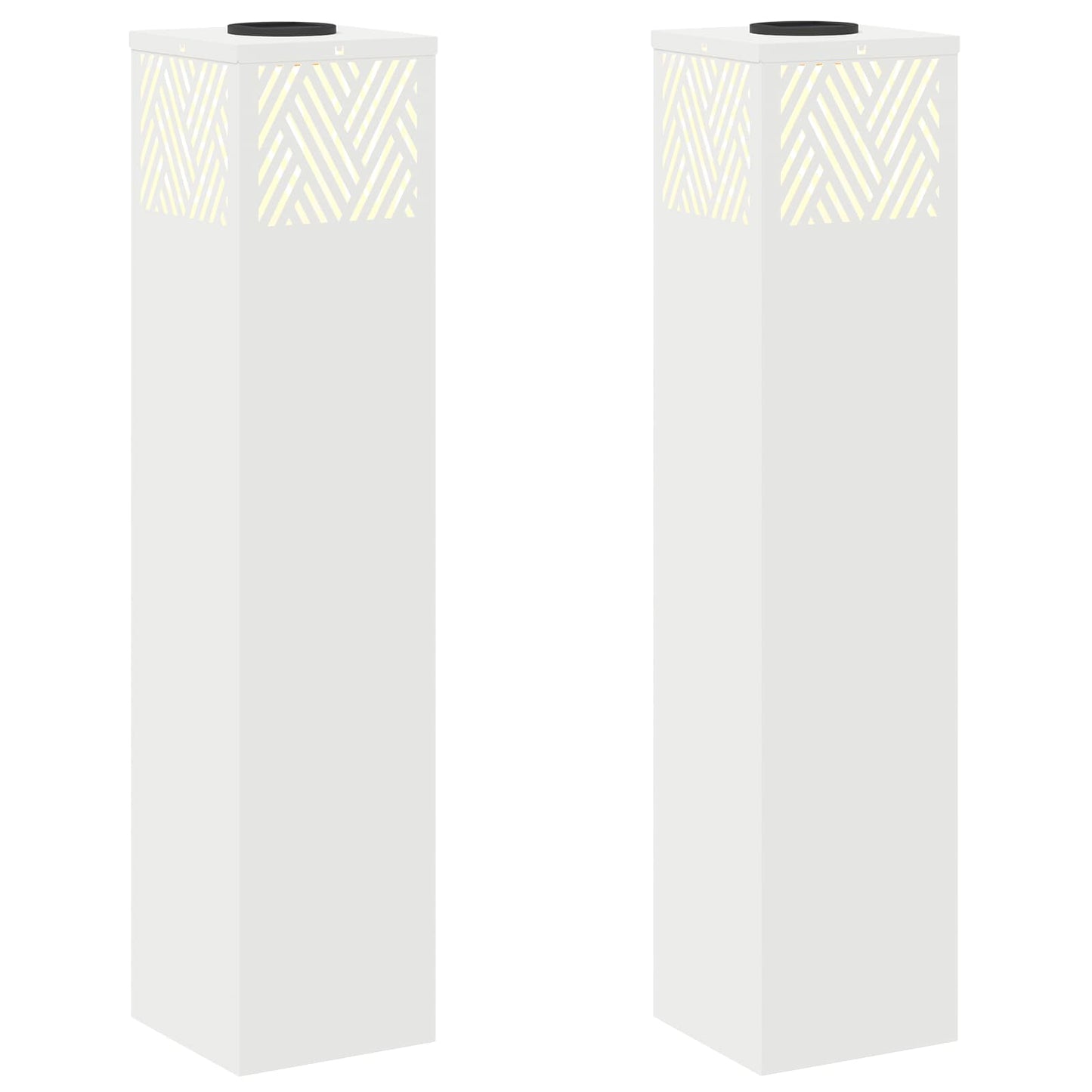 vidaXL Ηλιακό LED Φως Δρόμου 2 pcs Λευκό Κρύο Ρολαρισμένο Χάλυβα
