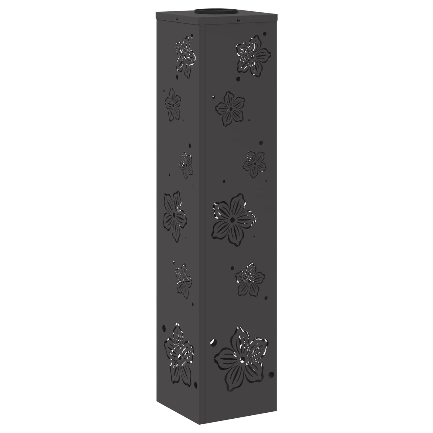 vidaXL Ηλιακό LED Φως Δρόμου 2 pcs Μαύρο Κρύο Ρολαρισμένο Χάλυβα