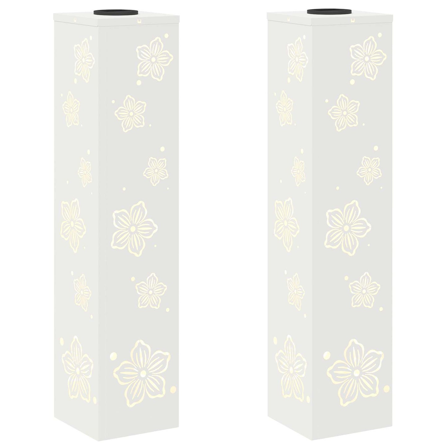 vidaXL Ηλιακό LED Φως Δρόμου 2 pcs Λευκό Κρύο Ρολαρισμένο Χάλυβα
