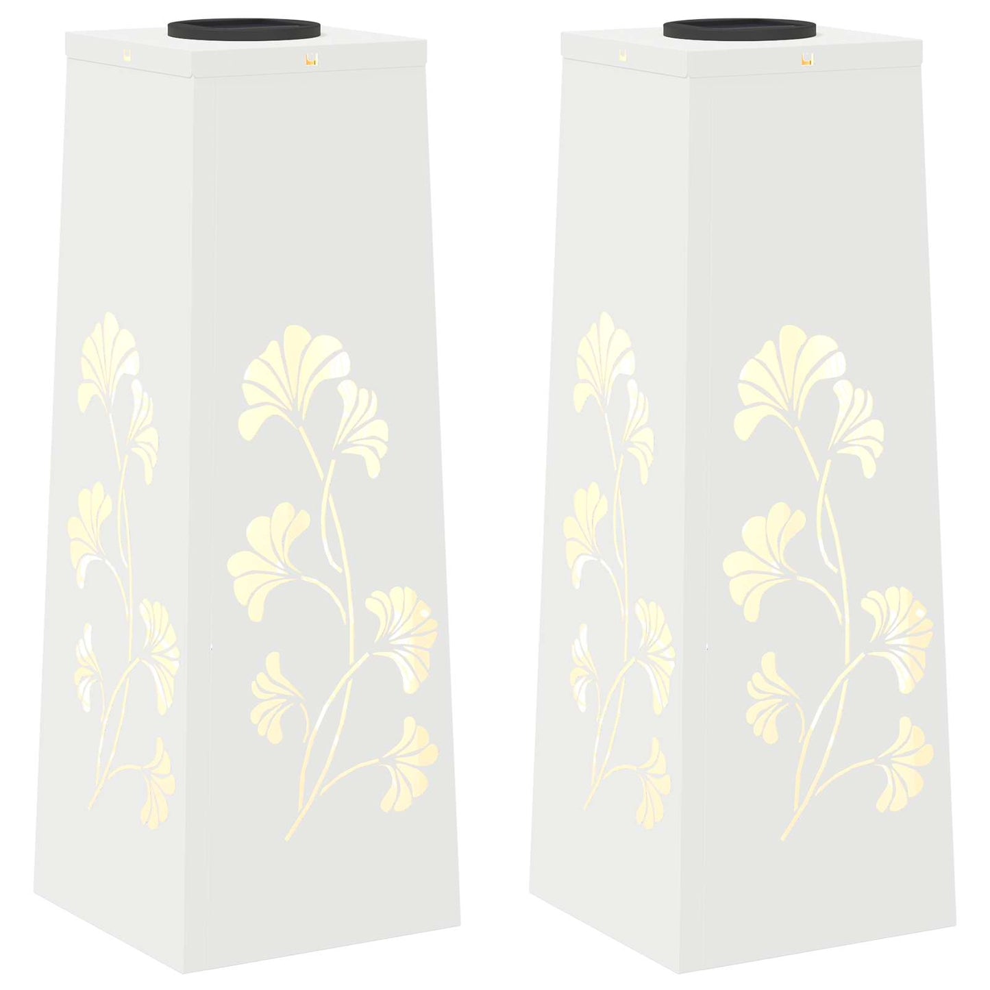 vidaXL Ηλιακό LED Φως Δρόμου 2 pcs Λευκό Κρύο Ρολαρισμένο Χάλυβα