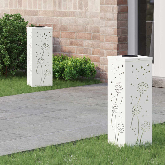 vidaXL Ηλιακό LED Φως Δρόμου 2 pcs Λευκό Κρύο Ρολαρισμένο Χάλυβα