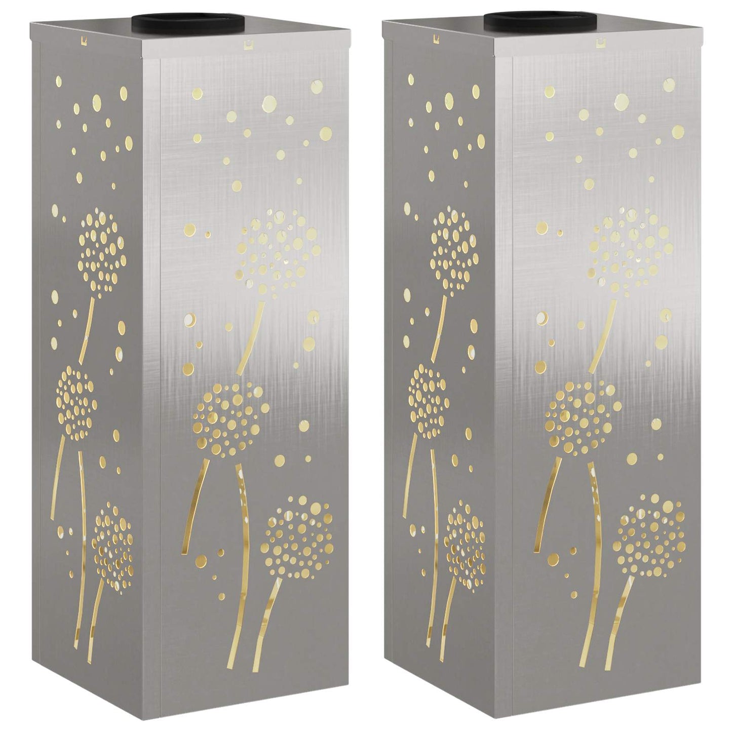 vidaXL Ηλιακό LED Φως Δρόμου 2 pcs Ανοξείδωτο ατσάλι Ανοξείδωτο ατσάλι