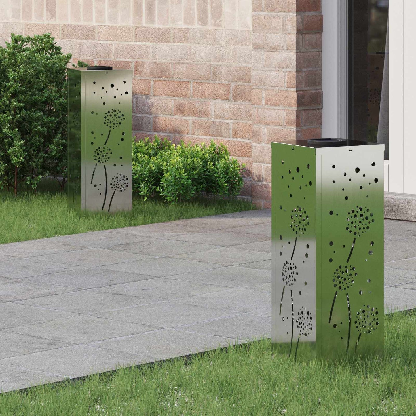 vidaXL Ηλιακό LED Φως Δρόμου 2 pcs Γαλβανισμένο Γαλβανισμένο