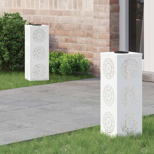 vidaXL Ηλιακό LED Φως Δρόμου 2 pcs Λευκό Κρύο Ρολαρισμένο Χάλυβα