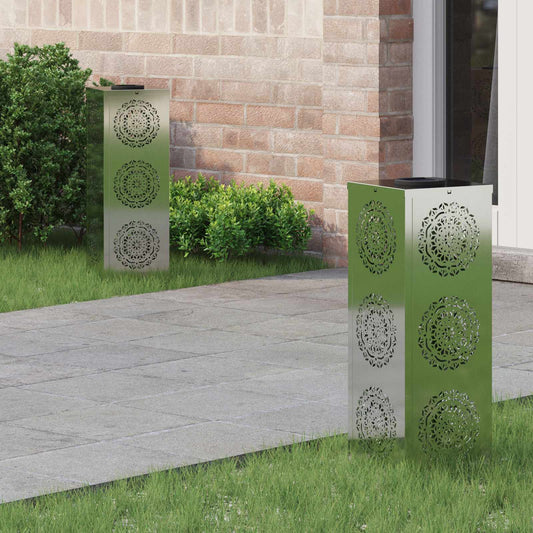 vidaXL Ηλιακό LED Φως Δρόμου 2 pcs Γαλβανισμένο Γαλβανισμένο