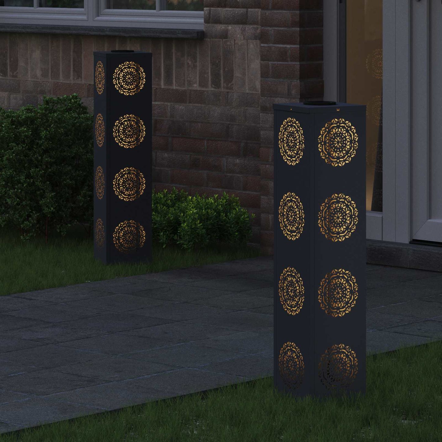 vidaXL Ηλιακό LED Φως Δρόμου 2 pcs Ανθρακί Κρύο Ρολαρισμένο Χάλυβα