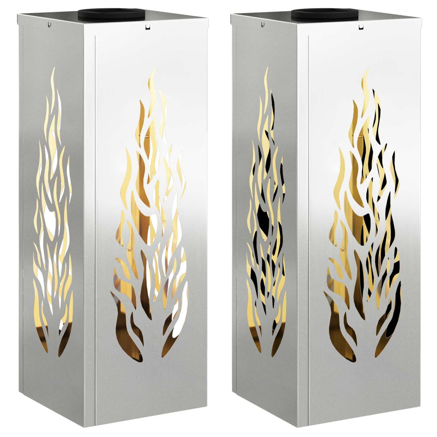 vidaXL Ηλιακό LED Φως Δρόμου 2 pcs Γαλβανισμένο Γαλβανισμένο