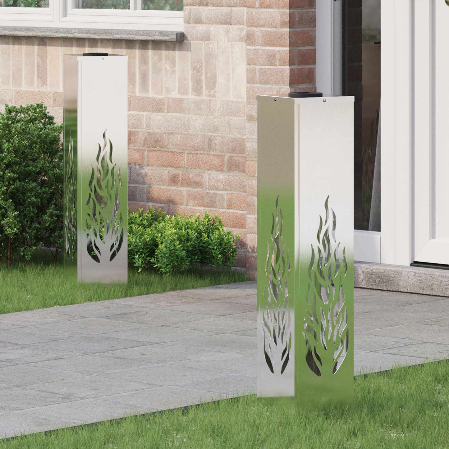 vidaXL Ηλιακό LED Φως Δρόμου 2 pcs Γαλβανισμένο Γαλβανισμένο