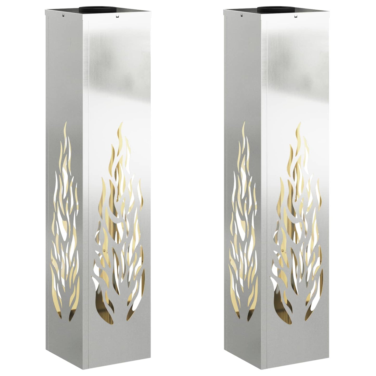 vidaXL Ηλιακό LED Φως Δρόμου 2 pcs Γαλβανισμένο Γαλβανισμένο