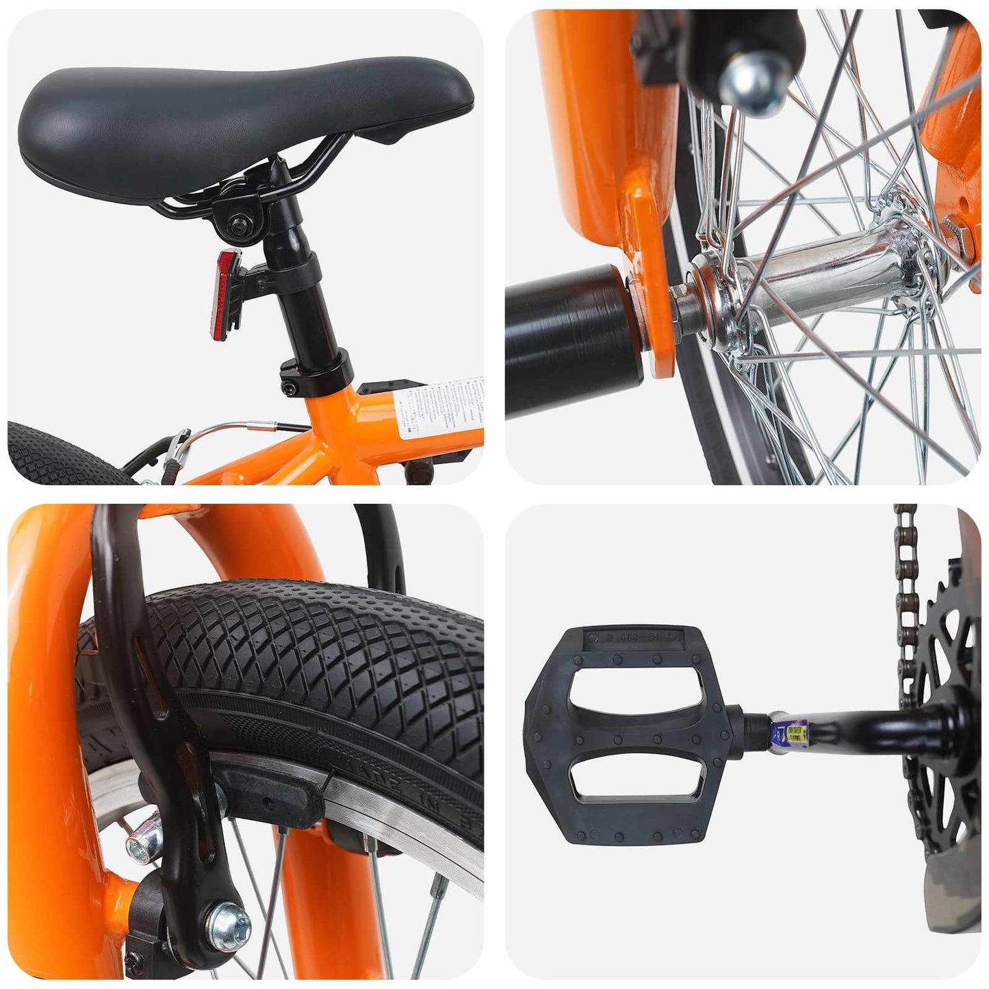 vidaXL BMX Ποδήλατο 20 ίντσες για πάνω από 9 ετών Πορτοκαλί