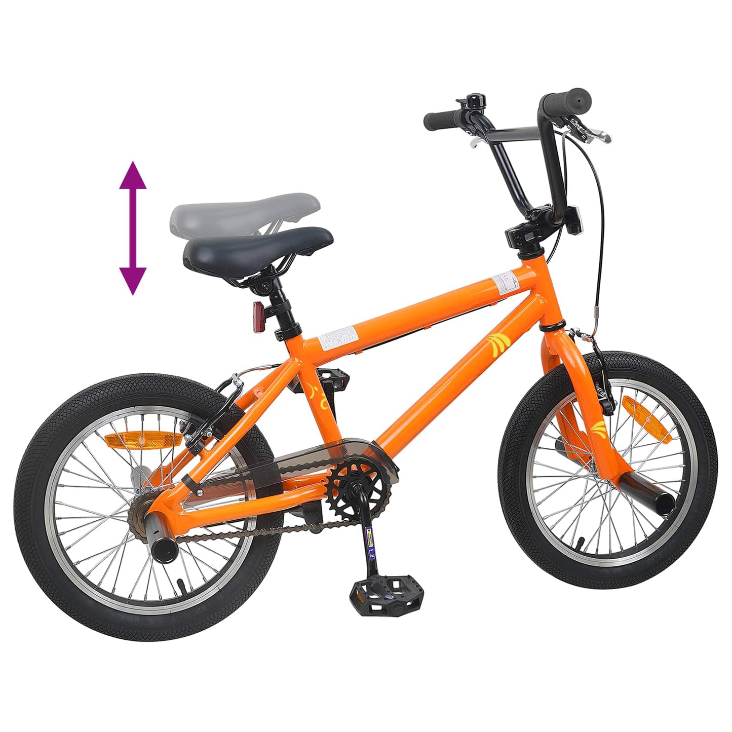vidaXL BMX Ποδήλατο 20 ίντσες για πάνω από 9 ετών Πορτοκαλί