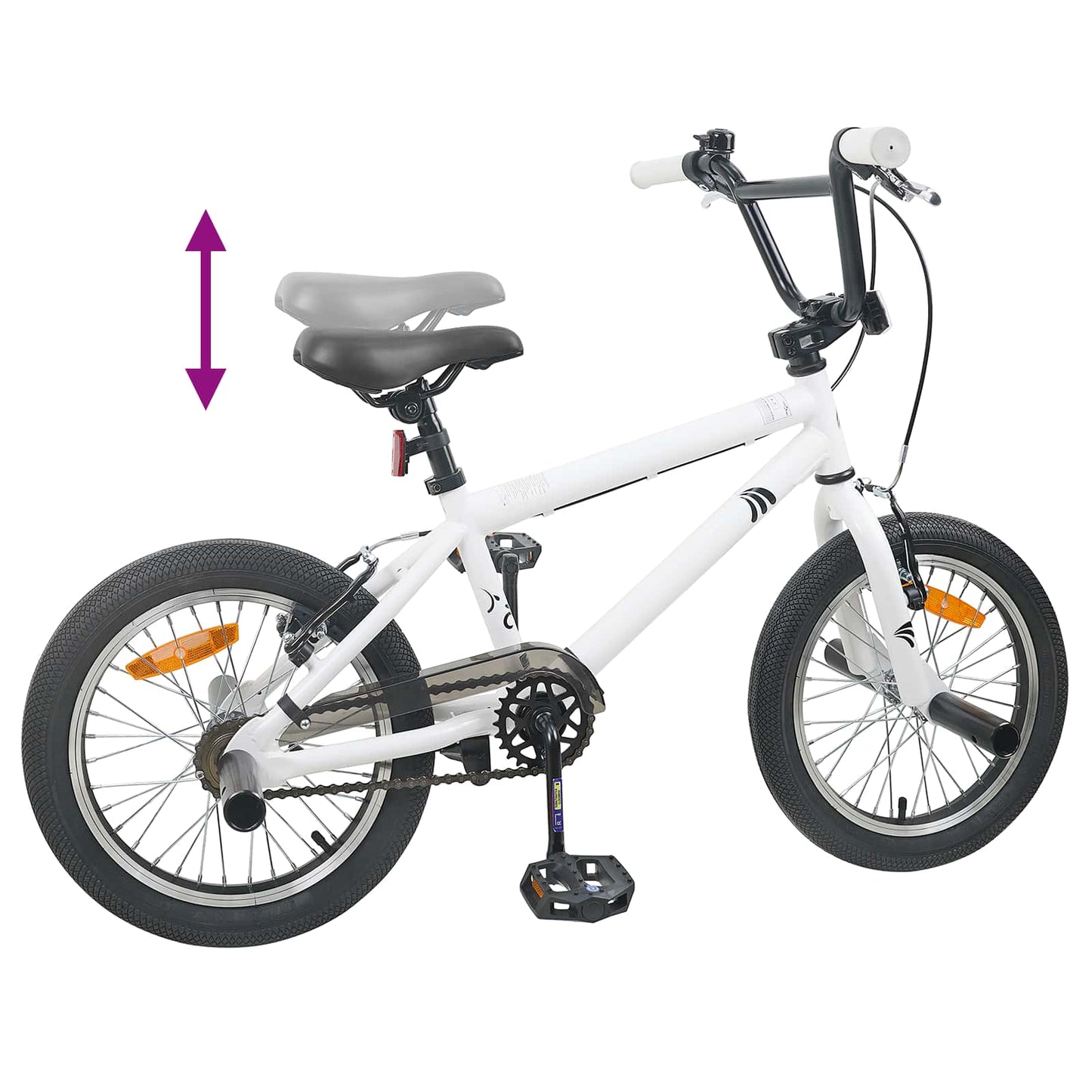 vidaXL BMX Ποδήλατο 20 ίντσες για πάνω από 9 ετών Λευκό