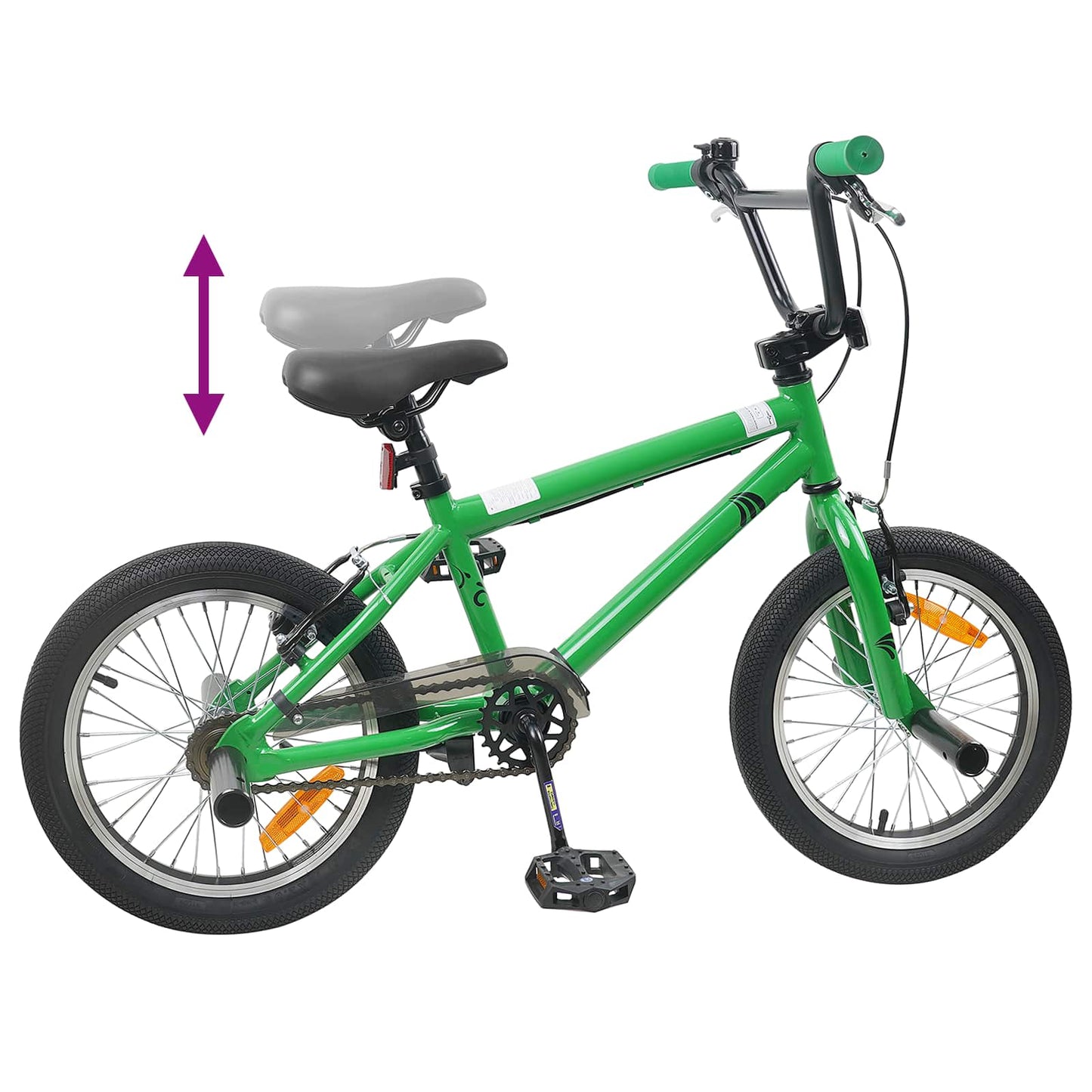 vidaXL BMX Ποδήλατο 20 ίντσες για πάνω από 9 ετών Πράσινο