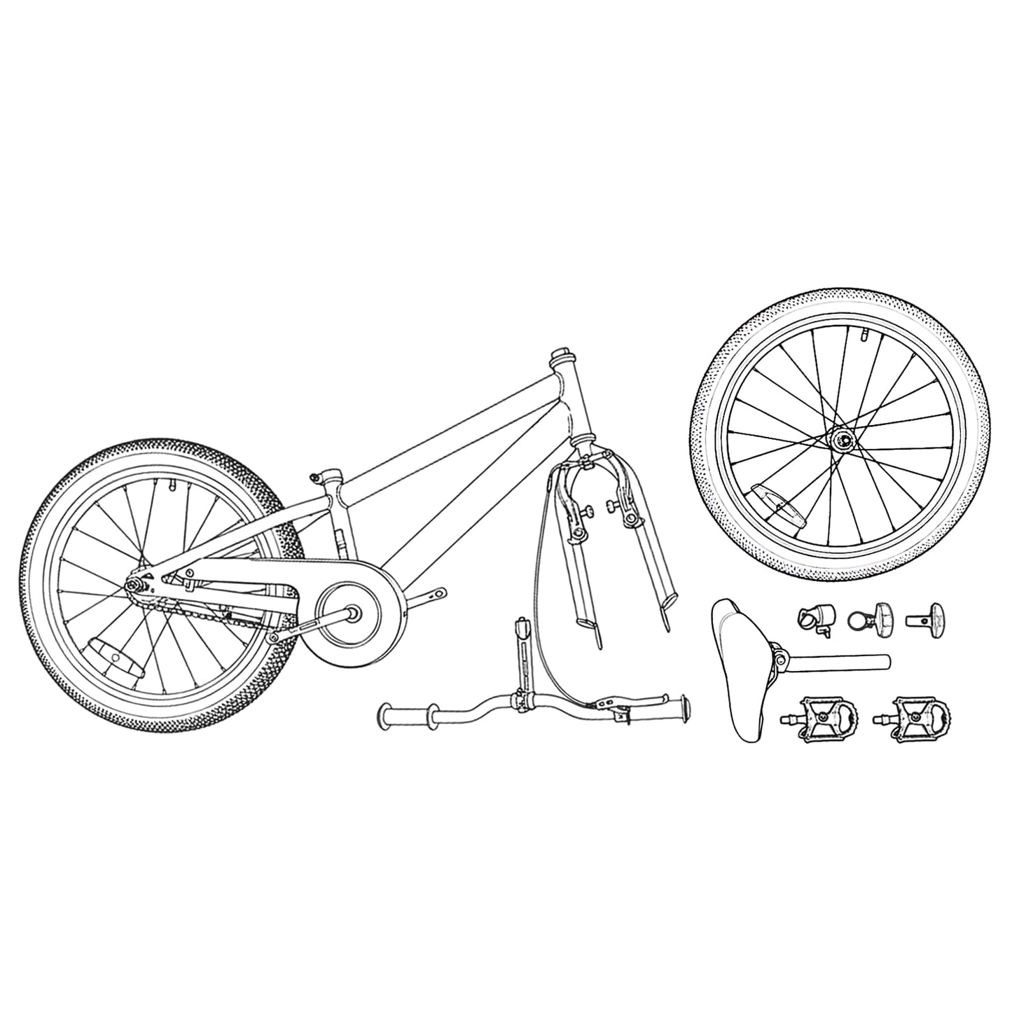 vidaXL BMX Ποδήλατο 16 ίντσες για παιδιά 5-8 ετών Σκούρο Γκρι