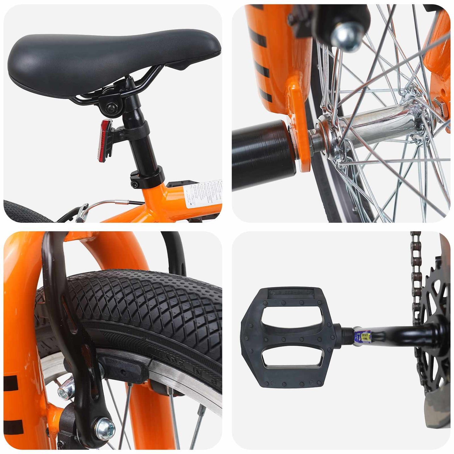 vidaXL BMX Ποδήλατο 16 ίντσες για παιδιά 5-8 ετών Πορτοκαλί