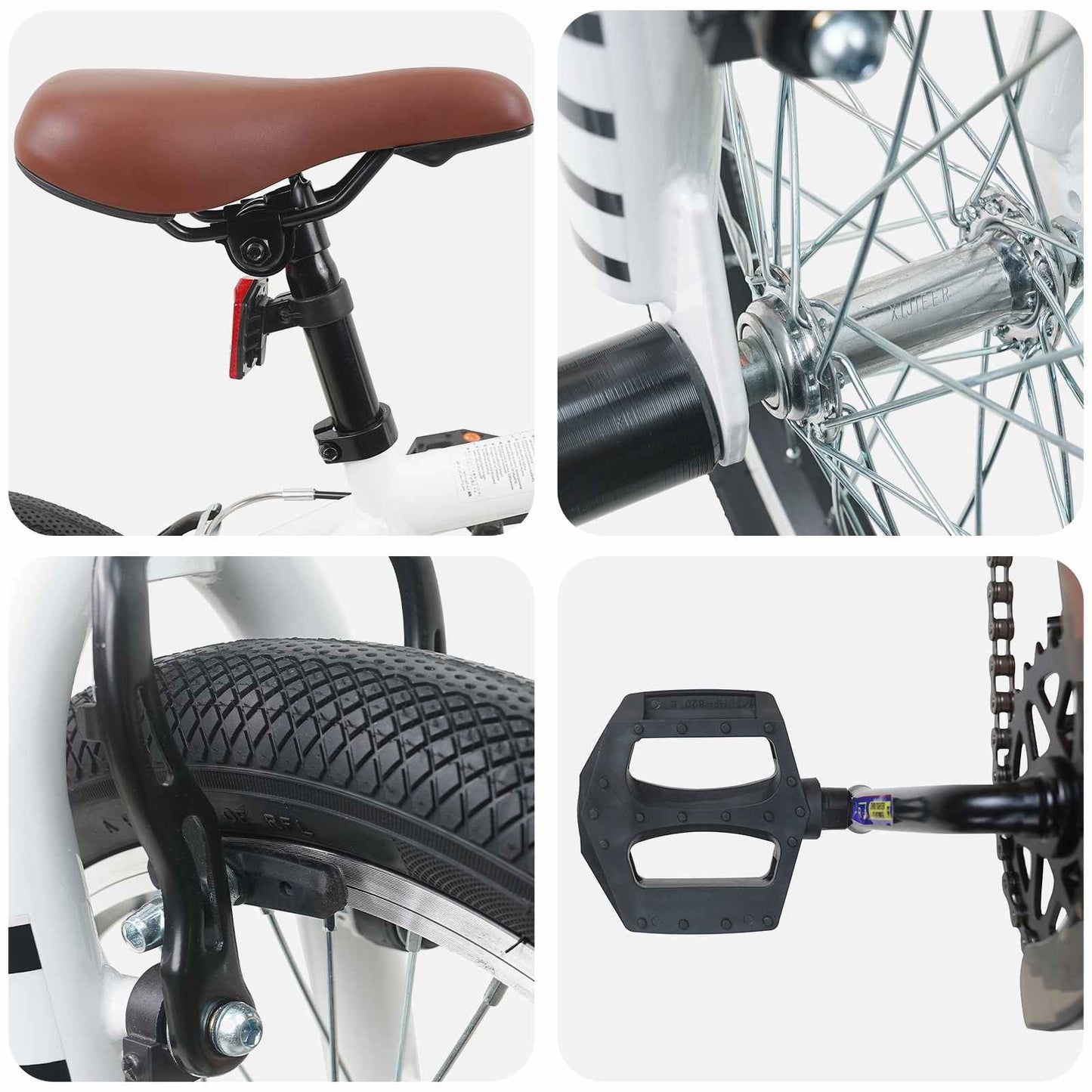 vidaXL BMX Ποδήλατο 16 ίντσες για παιδιά 5-8 ετών Λευκό
