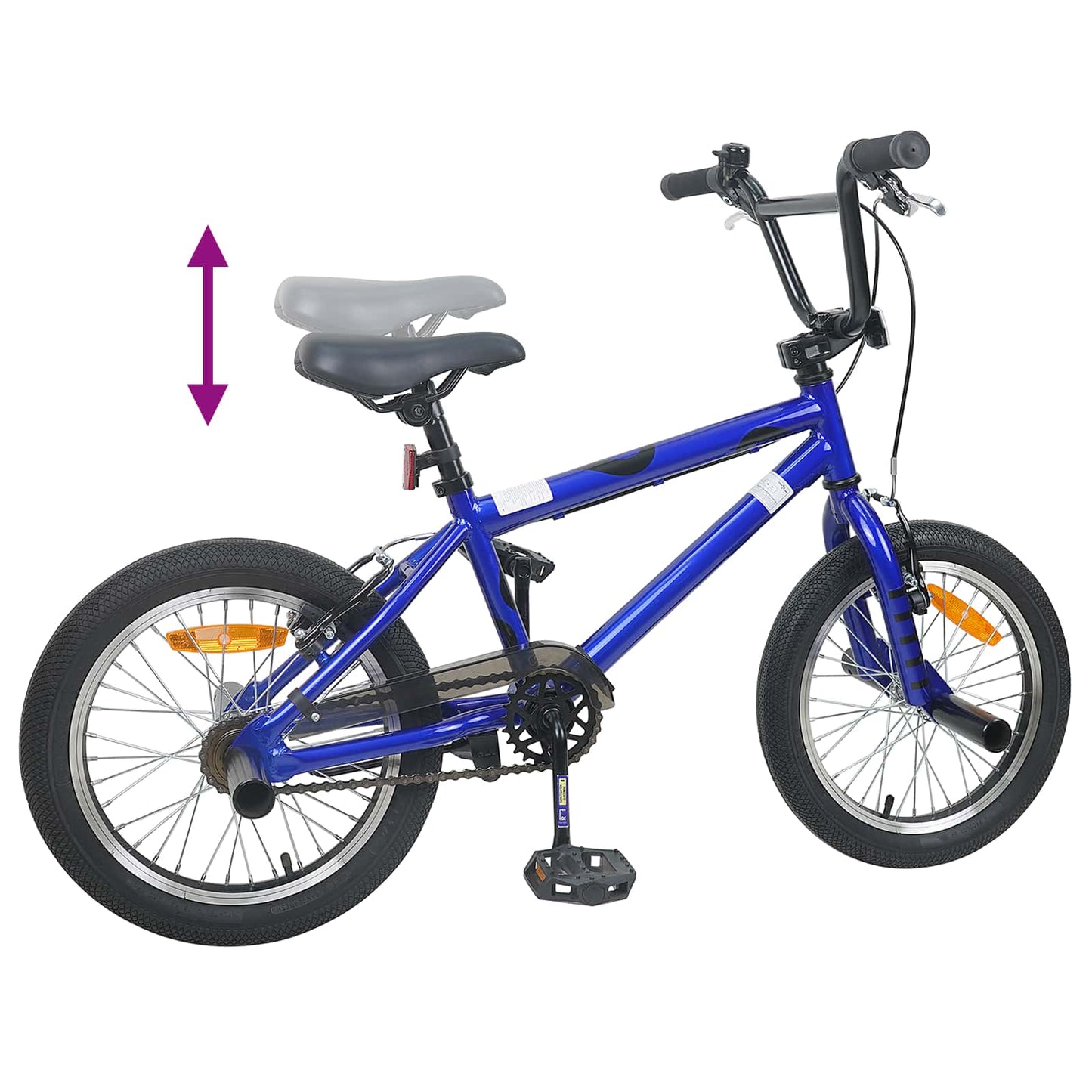 vidaXL BMX Ποδήλατο 16 ίντσες για παιδιά 5-8 ετών Σκούρο Μπλε