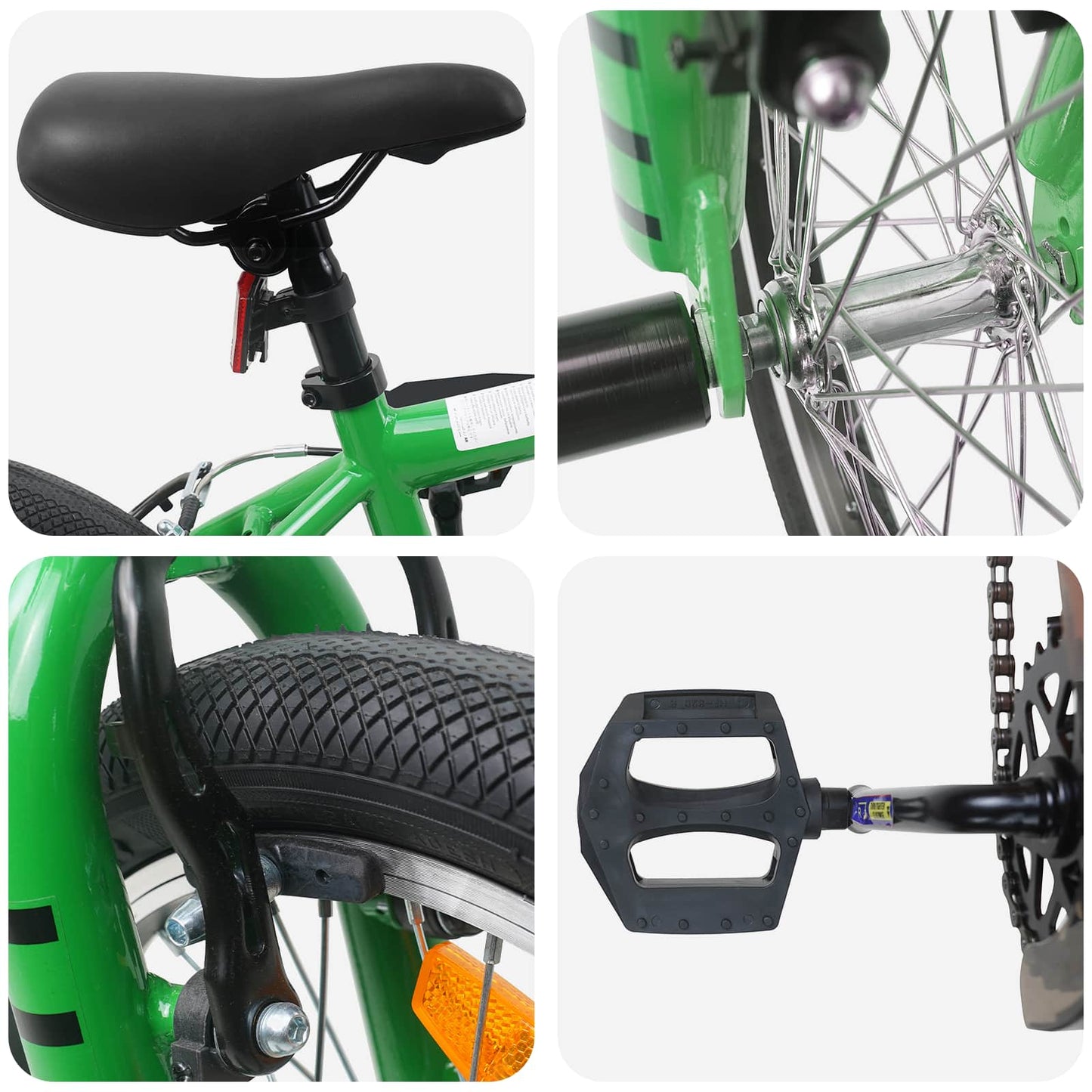vidaXL BMX Ποδήλατο 16 ίντσες για παιδιά 5-8 ετών Πράσινο