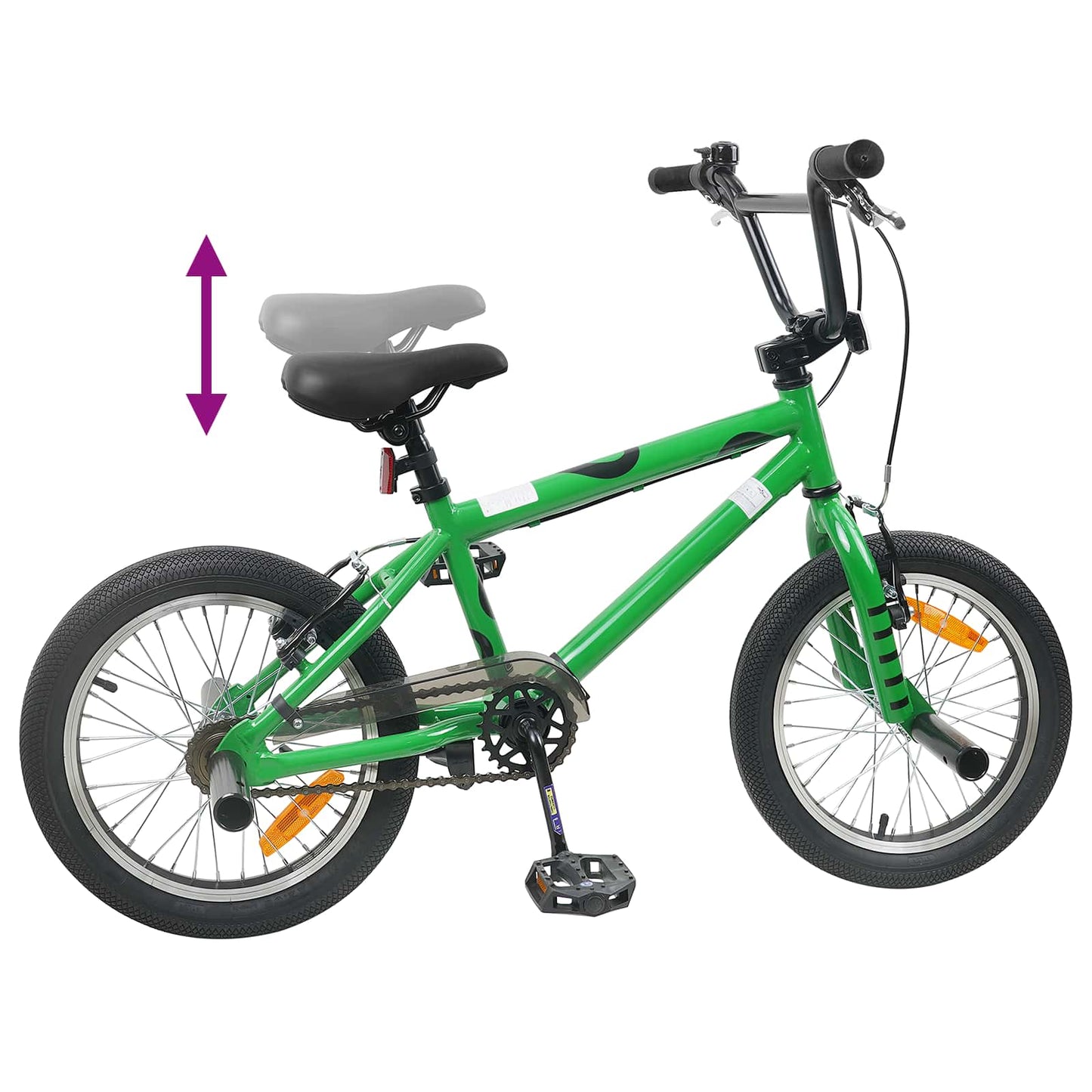 vidaXL BMX Ποδήλατο 16 ίντσες για παιδιά 5-8 ετών Πράσινο