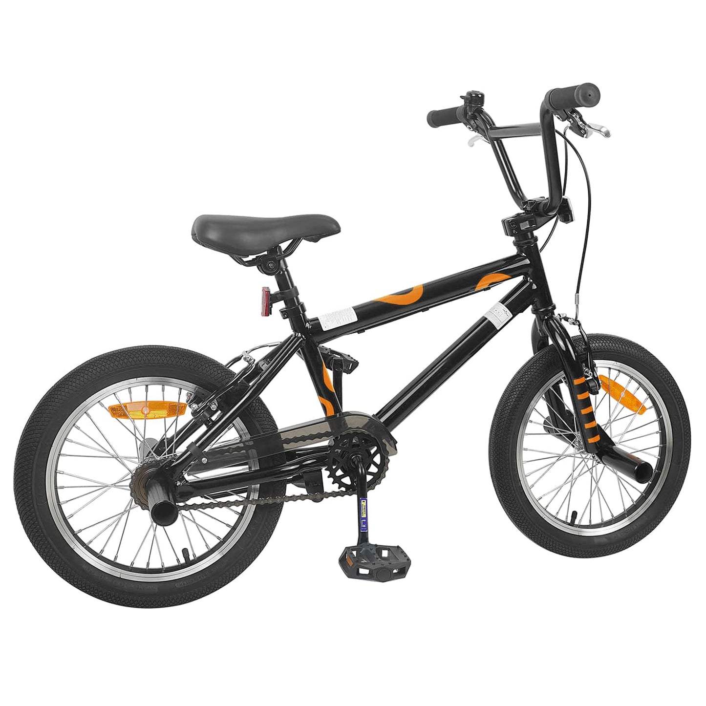 vidaXL BMX Ποδήλατο 16 ίντσες για παιδιά 5-8 ετών Μαύρο