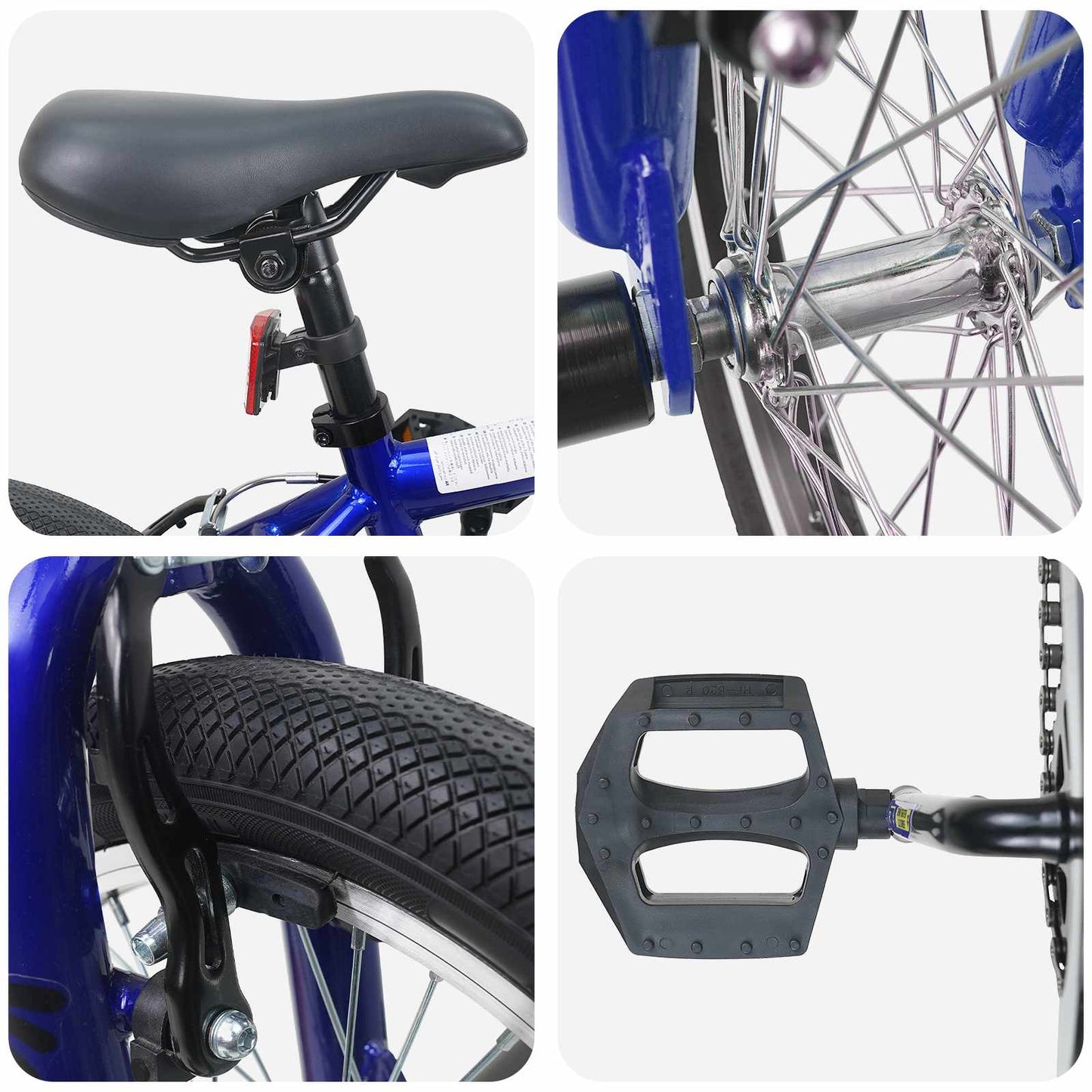 vidaXL BMX Ποδήλατο 18 ίντσες για 7-10 ετών Σκούρο Μπλε