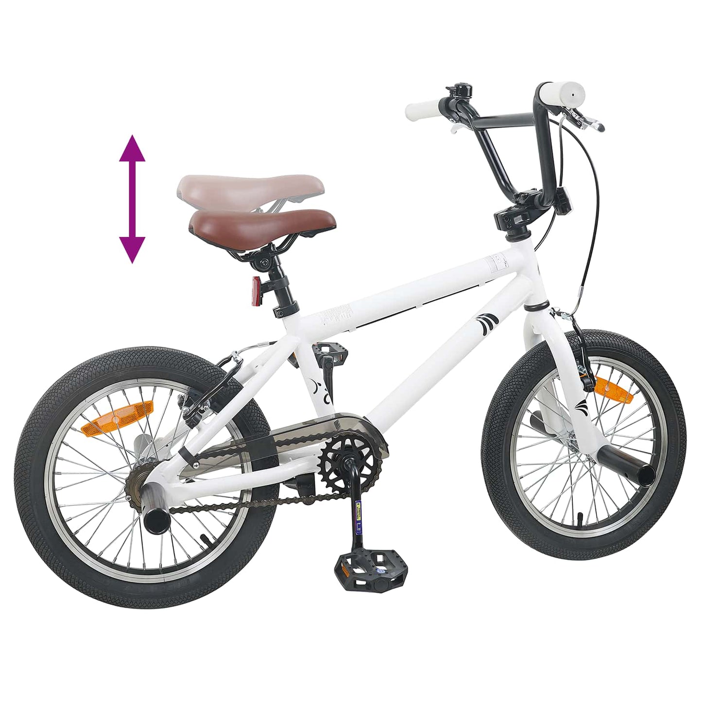vidaXL BMX Ποδήλατο 18 ίντσες για 7-10 ετών Λευκό