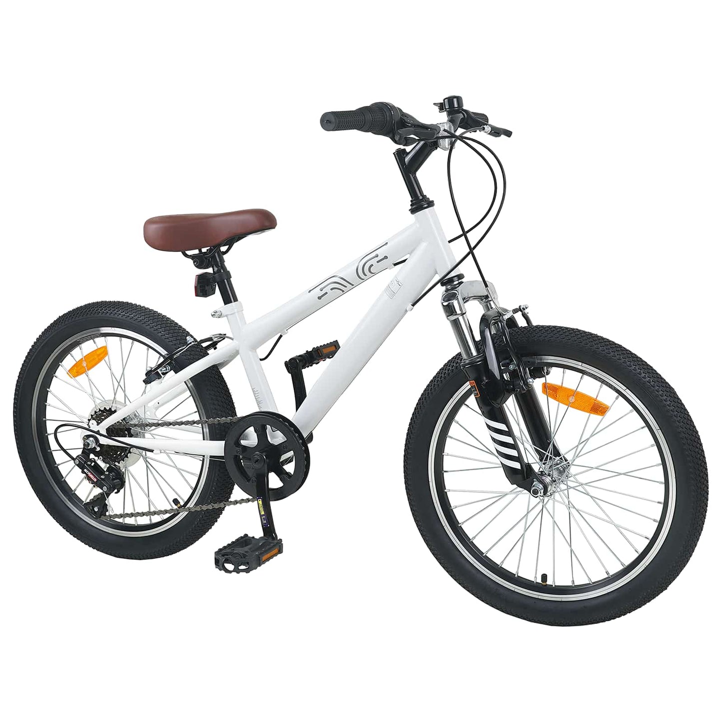 vidaXL Ορεινό Ποδήλατο 24 ίντσες 6-Speed για 8-12 ετών Λευκός