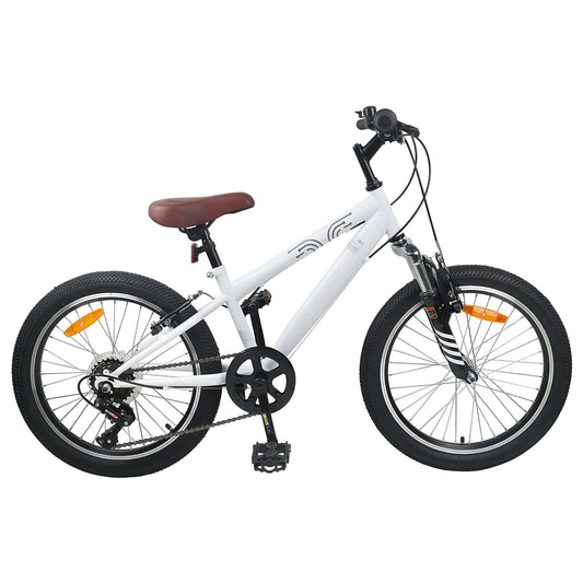 vidaXL Ορεινό Ποδήλατο 24 ίντσες 6-Speed για 8-12 ετών Λευκός