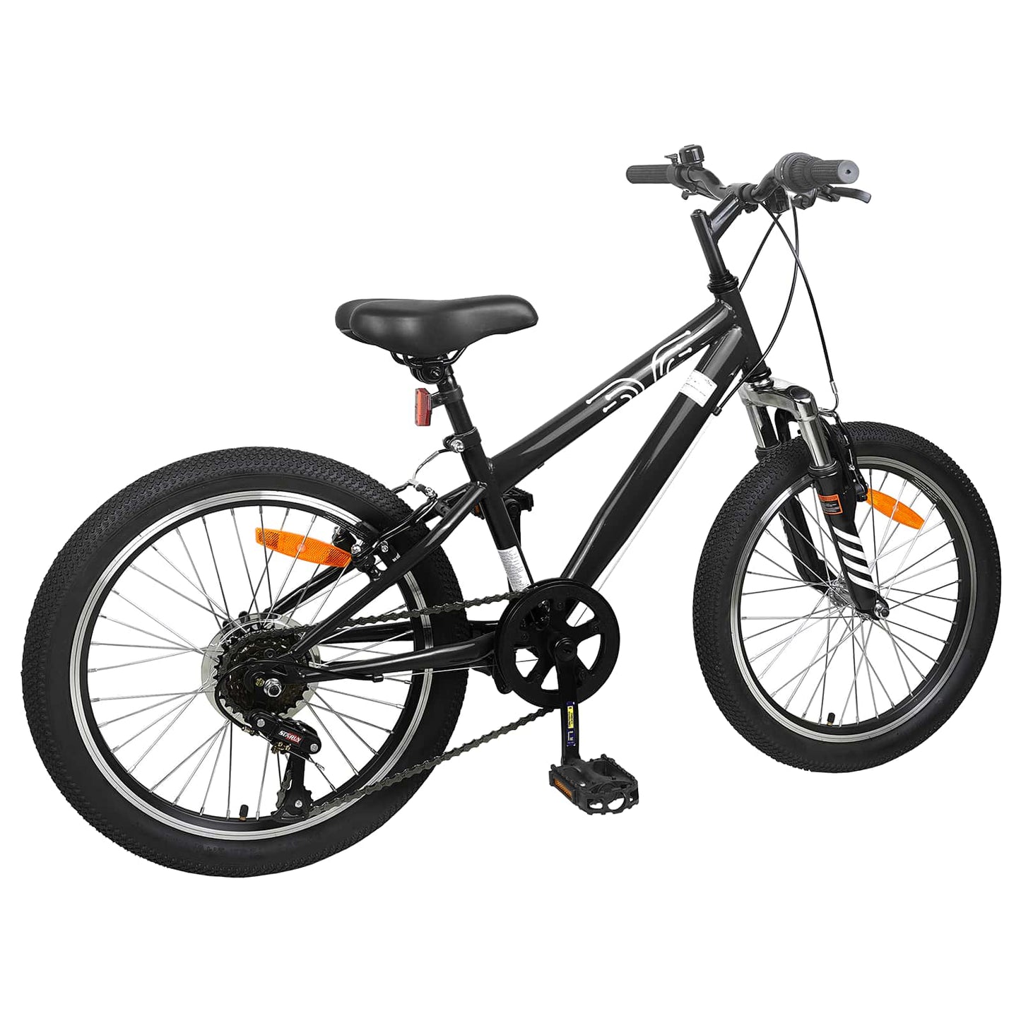 vidaXL Ορεινό Ποδήλατο 24 ίντσες 6-Speed για 8-12 ετών Μαύρο