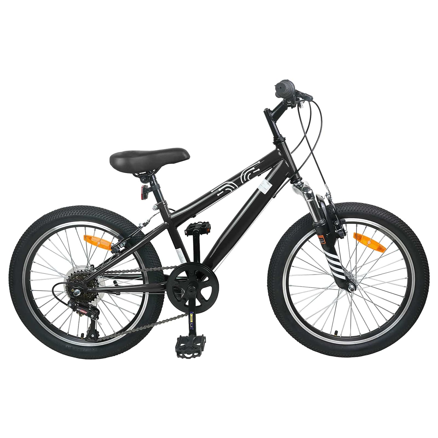 vidaXL Ορεινό Ποδήλατο 24 ίντσες 6-Speed για 8-12 ετών Μαύρο
