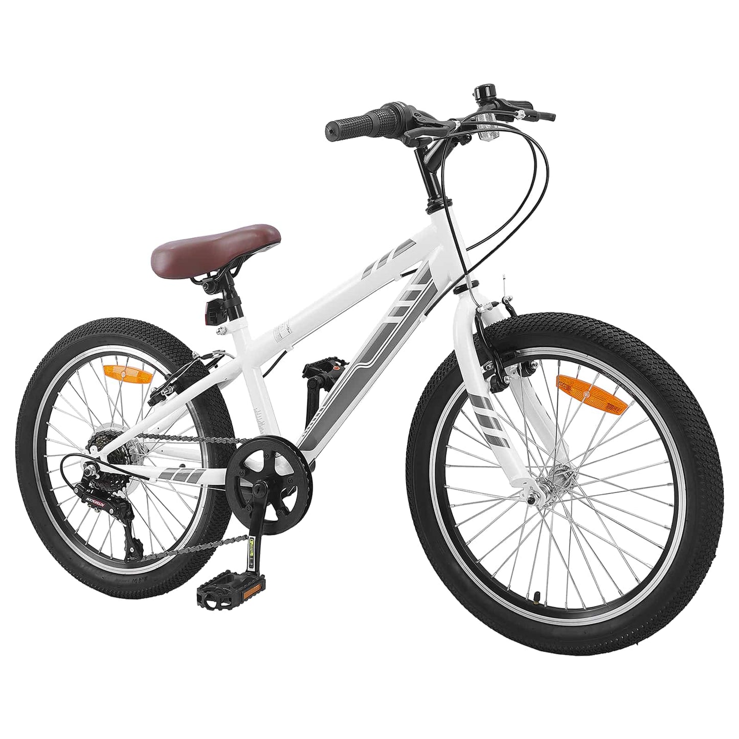 vidaXL Ορεινό Ποδήλατο 24 ίντσες 6-Speed για 8-12 ετών Λευκό