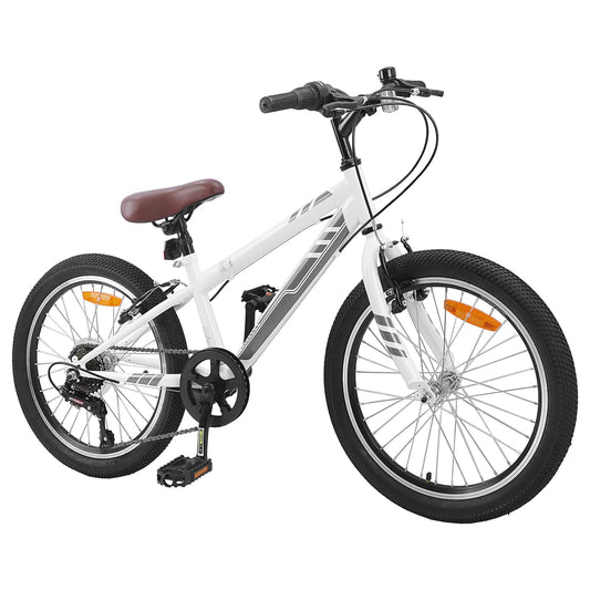 vidaXL Ορεινό Ποδήλατο 24 ίντσες 6-Speed για 8-12 ετών Λευκό
