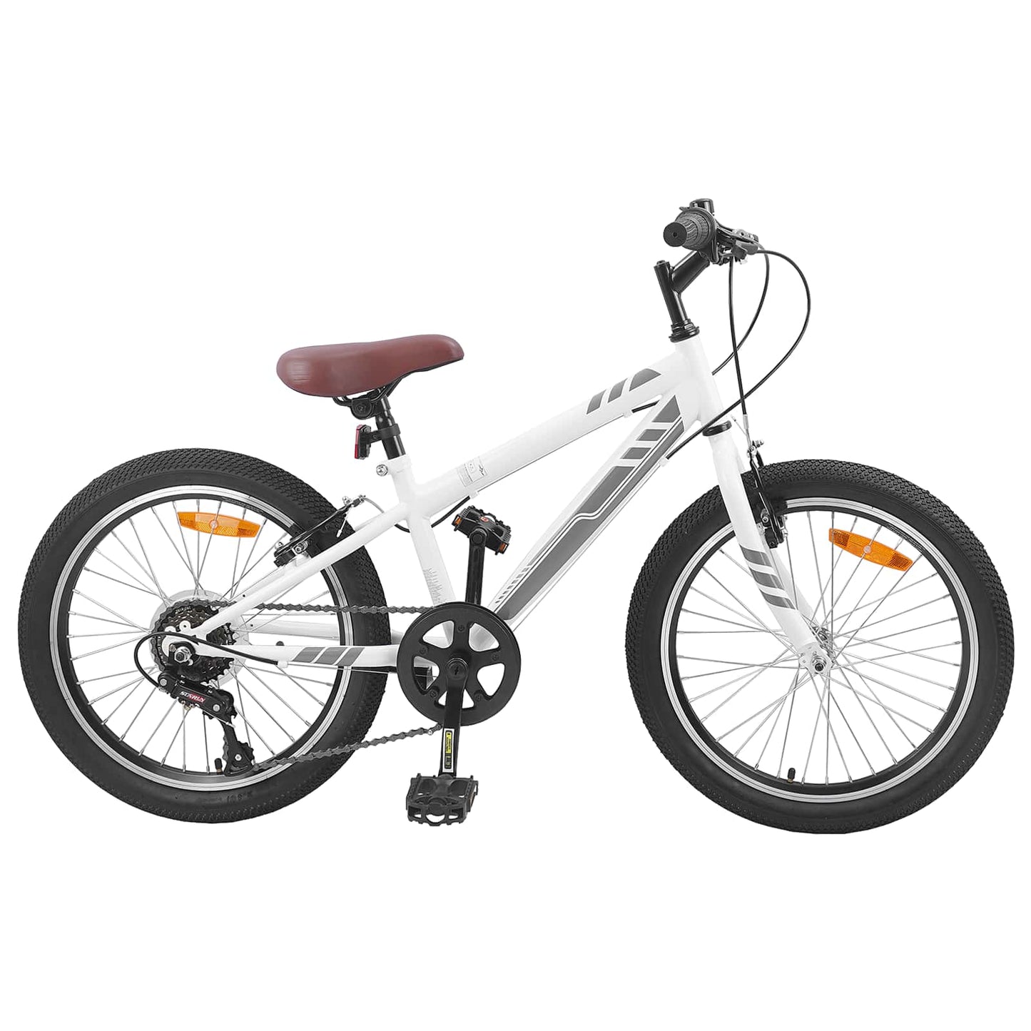 vidaXL Ορεινό Ποδήλατο 24 ίντσες 6-Speed για 8-12 ετών Λευκό