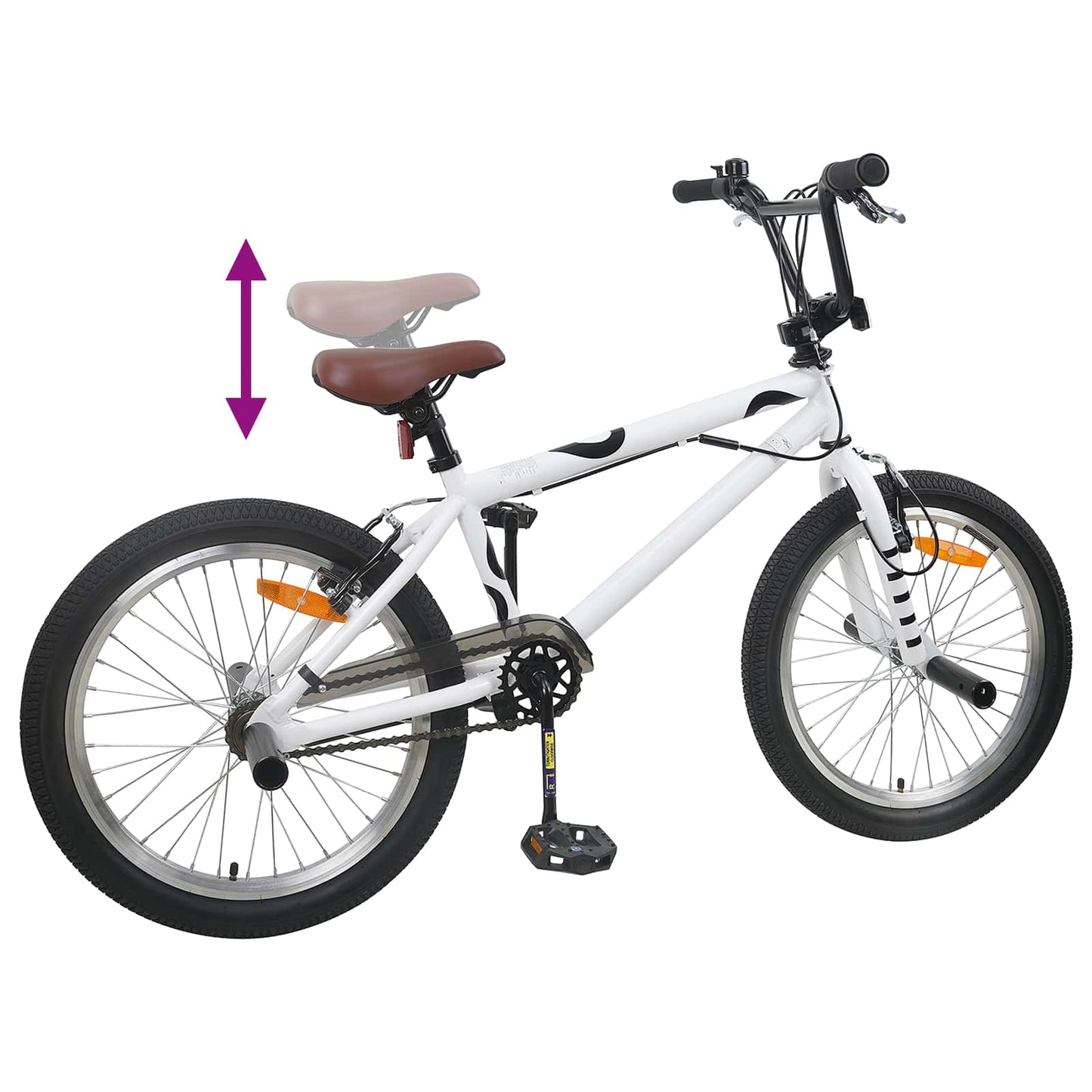 vidaXL BMX Ποδήλατο 20 ίντσες για πάνω από 9 ετών Λευκό