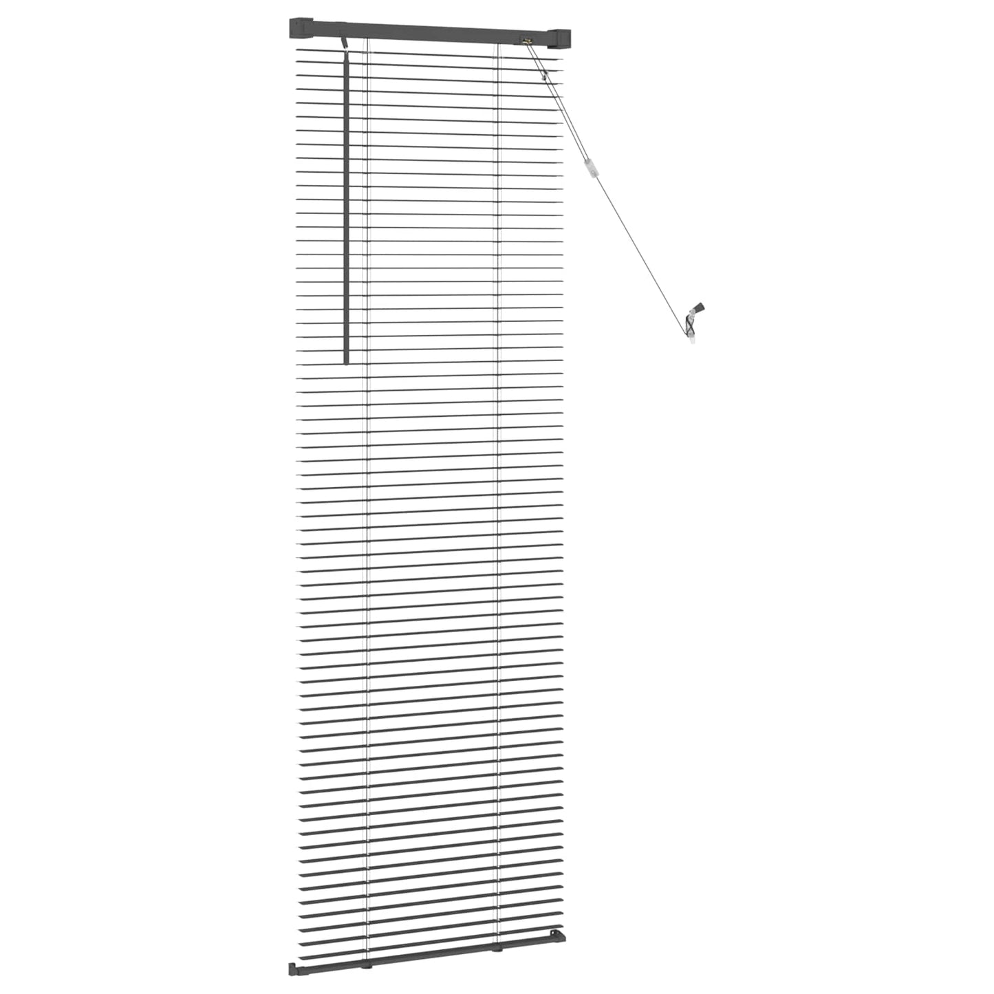 vidaXL Βενετσιάνικη Σκίαση Ασημί Γκρι 150 x 50 cm PVC