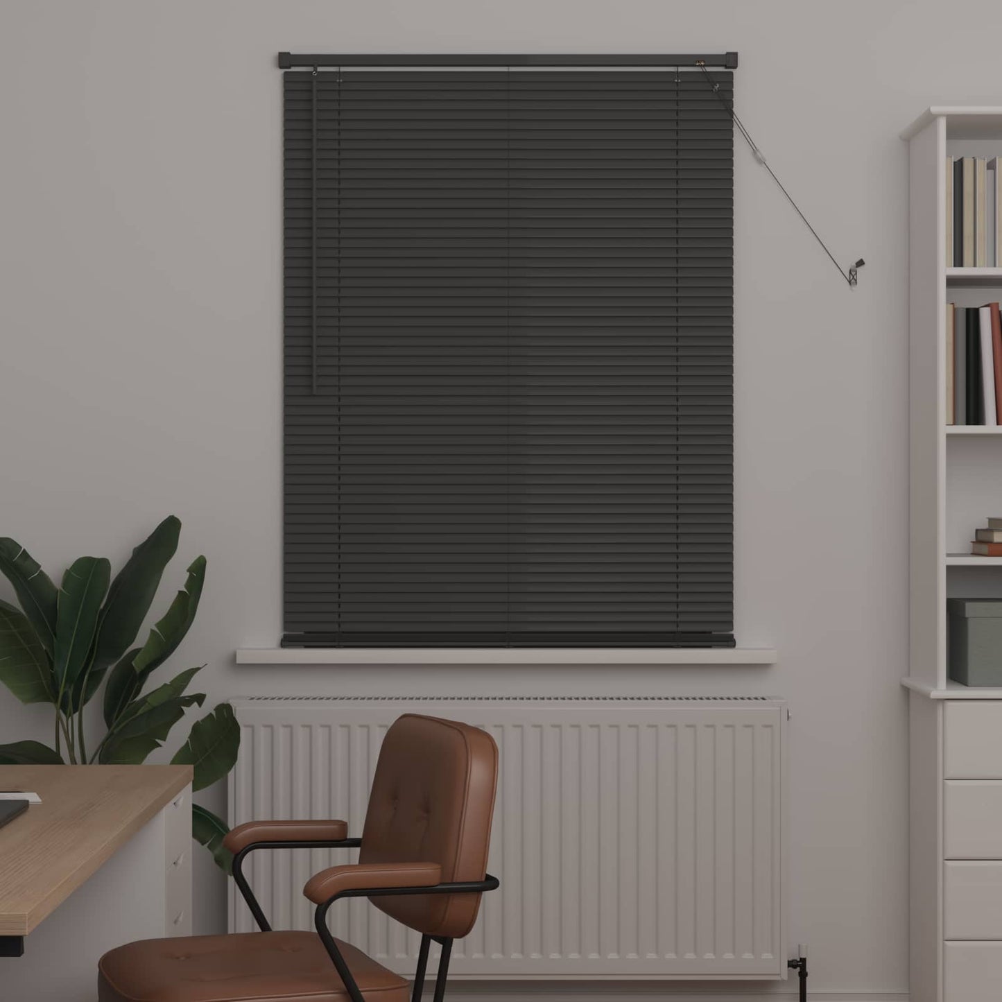 vidaXL Βενετσιάνικη Σκίαση Ασημί Γκρι 150 x 80 cm PVC