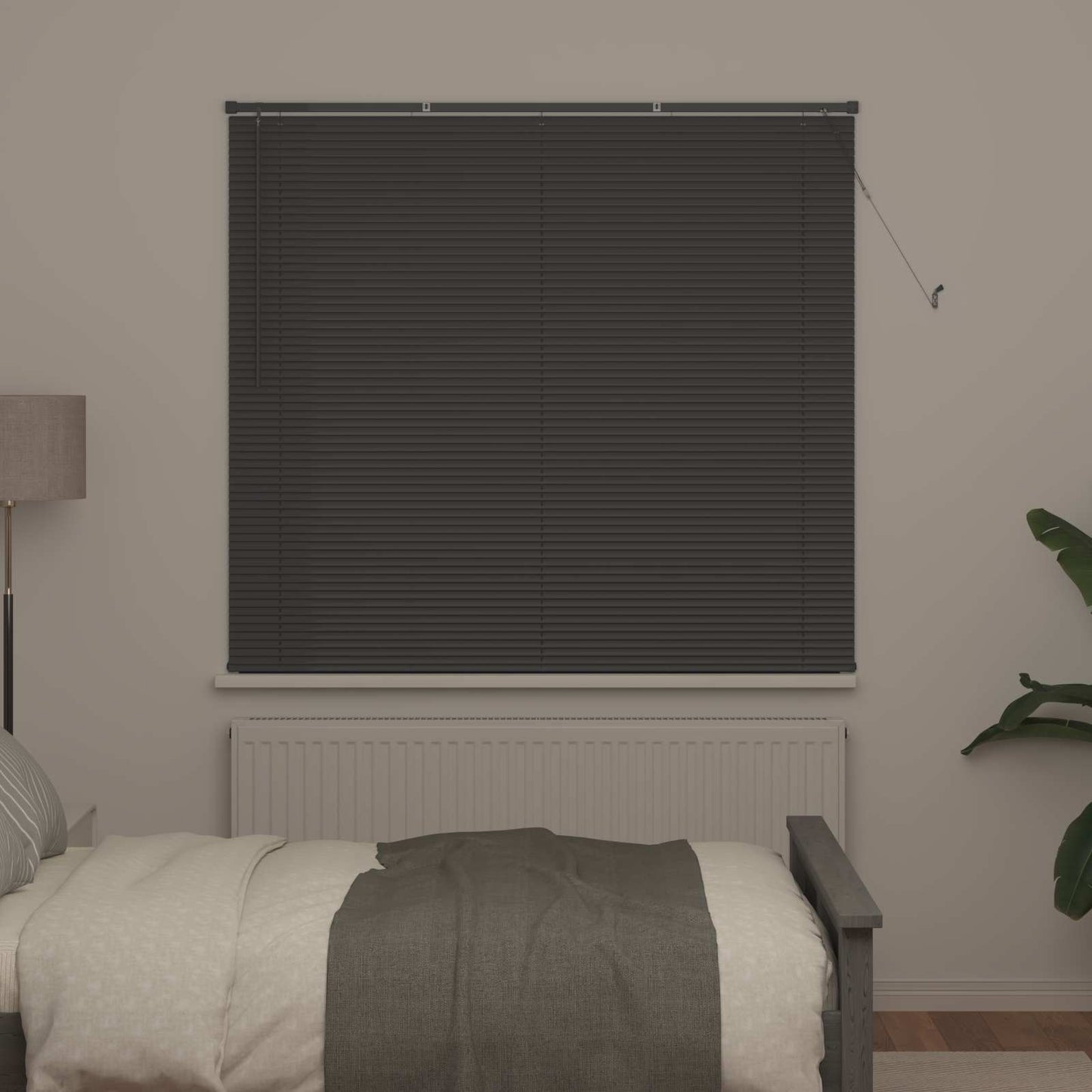 vidaXL Βενετσιάνικη Σκίαση Ασημί Γκρι 150 x 150 cm PVC