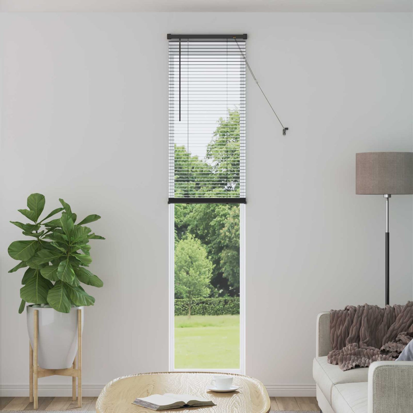vidaXL Βενετσιάνικη Σκίαση Ασημί Γκρι 213 x 60 εκ PVC