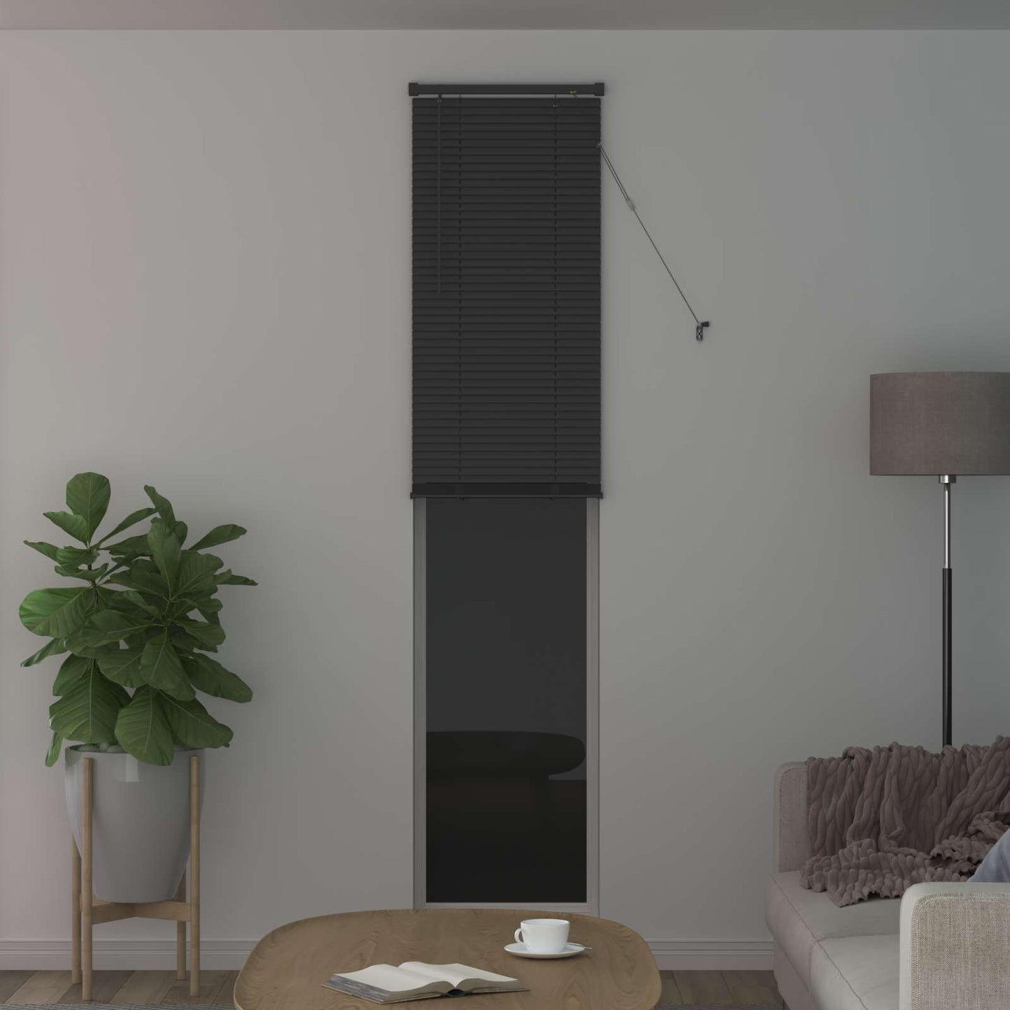 vidaXL Βενετσιάνικη Σκίαση Ασημί Γκρι 213 x 60 εκ PVC