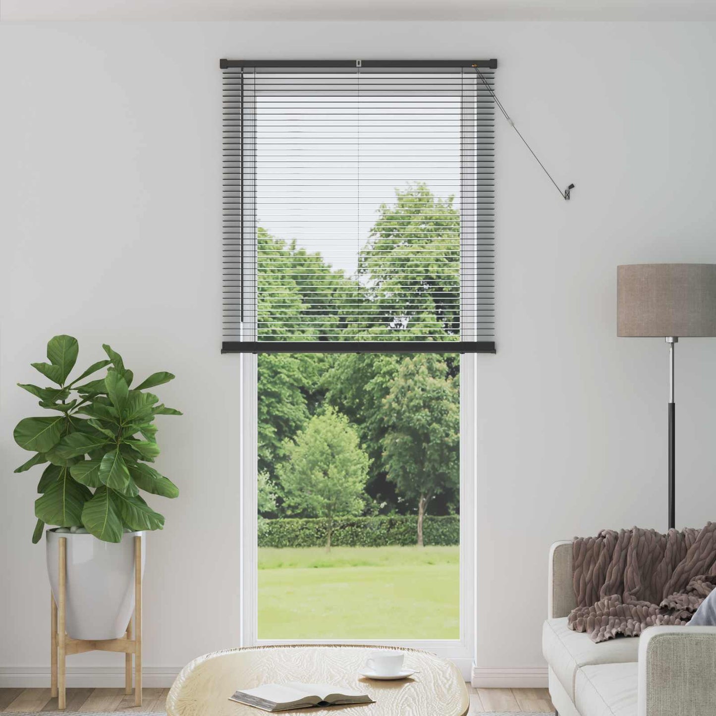 vidaXL Βενετσιάνικη Σκίαση Ασημί Γκρι 213 x 80 εκ PVC