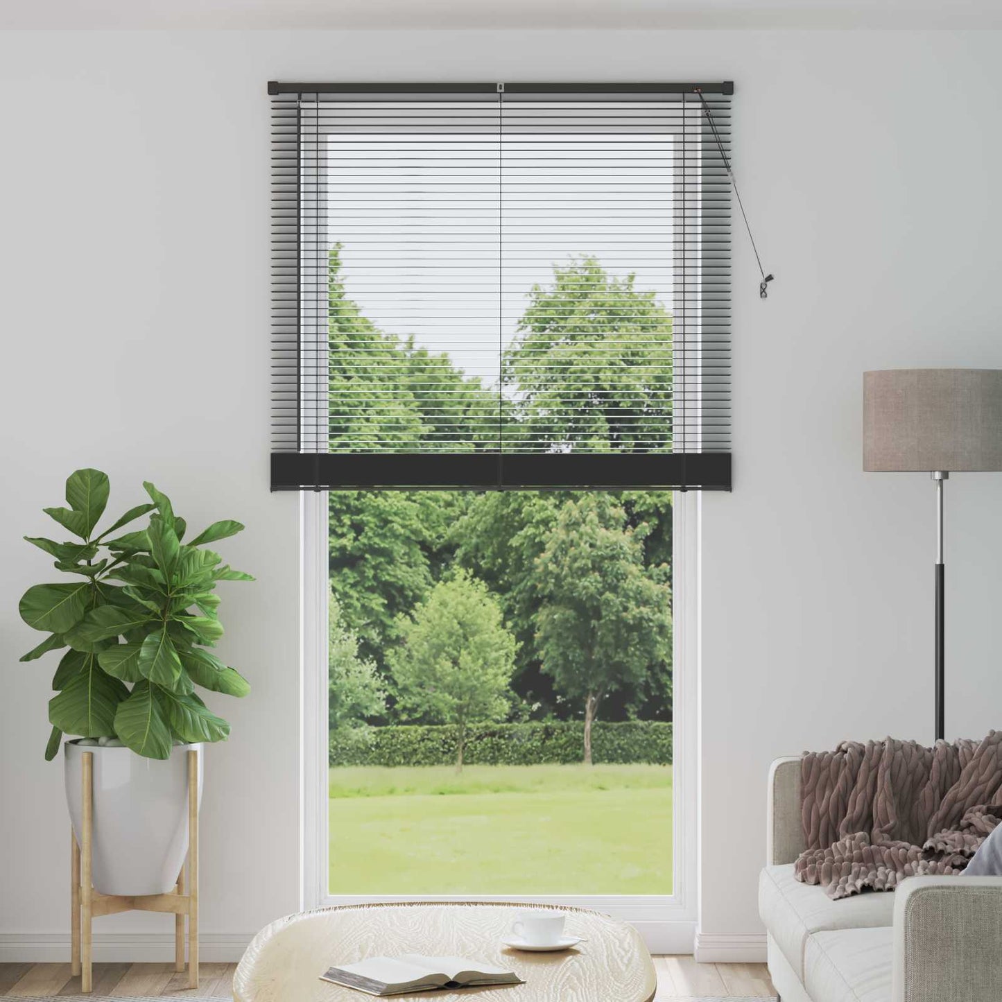 vidaXL Βενετσιάνικη Σκίαση Ασημί Γκρι 213 x 120 εκ PVC