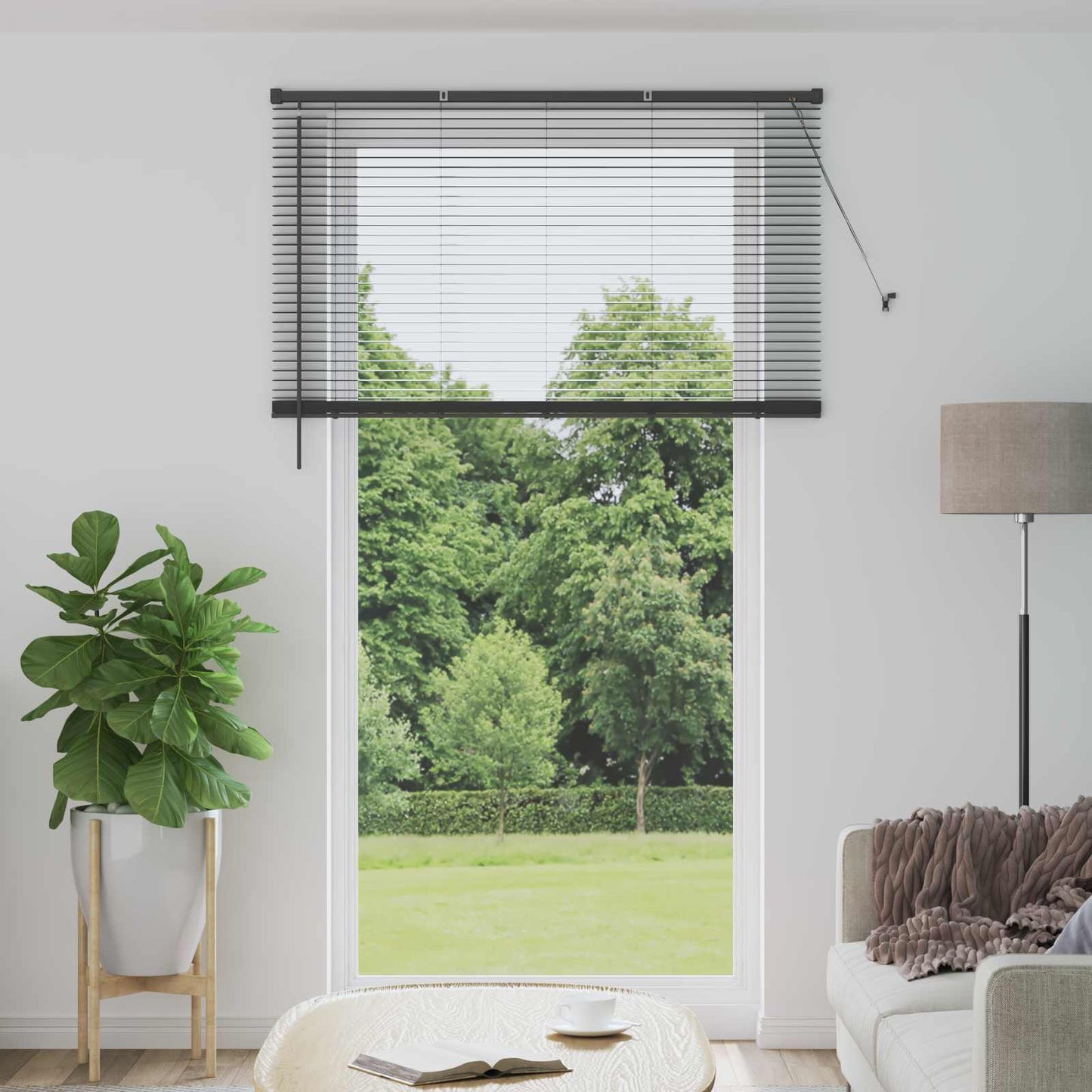 vidaXL Βενετσιάνικη Σκίαση Ασημί Γκρι 213 x 130 εκ PVC