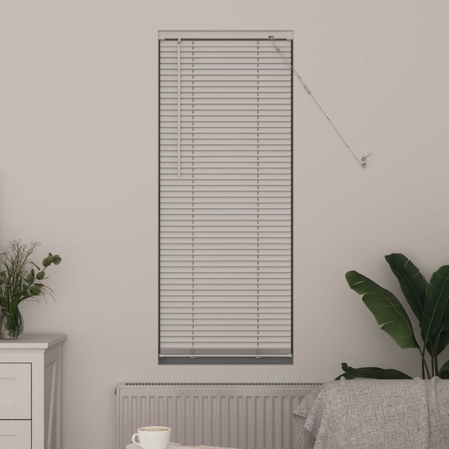 vidaXL Βενετσιάνικη Σκίαση Λευκός 150 x 60 εκ PVC