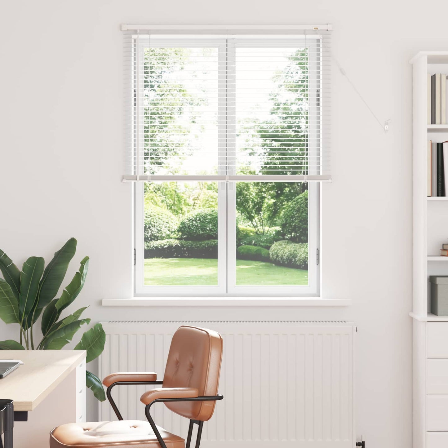 vidaXL Βενετσιάνικη Σκίαση Λευκός 150 x 70 cm PVC