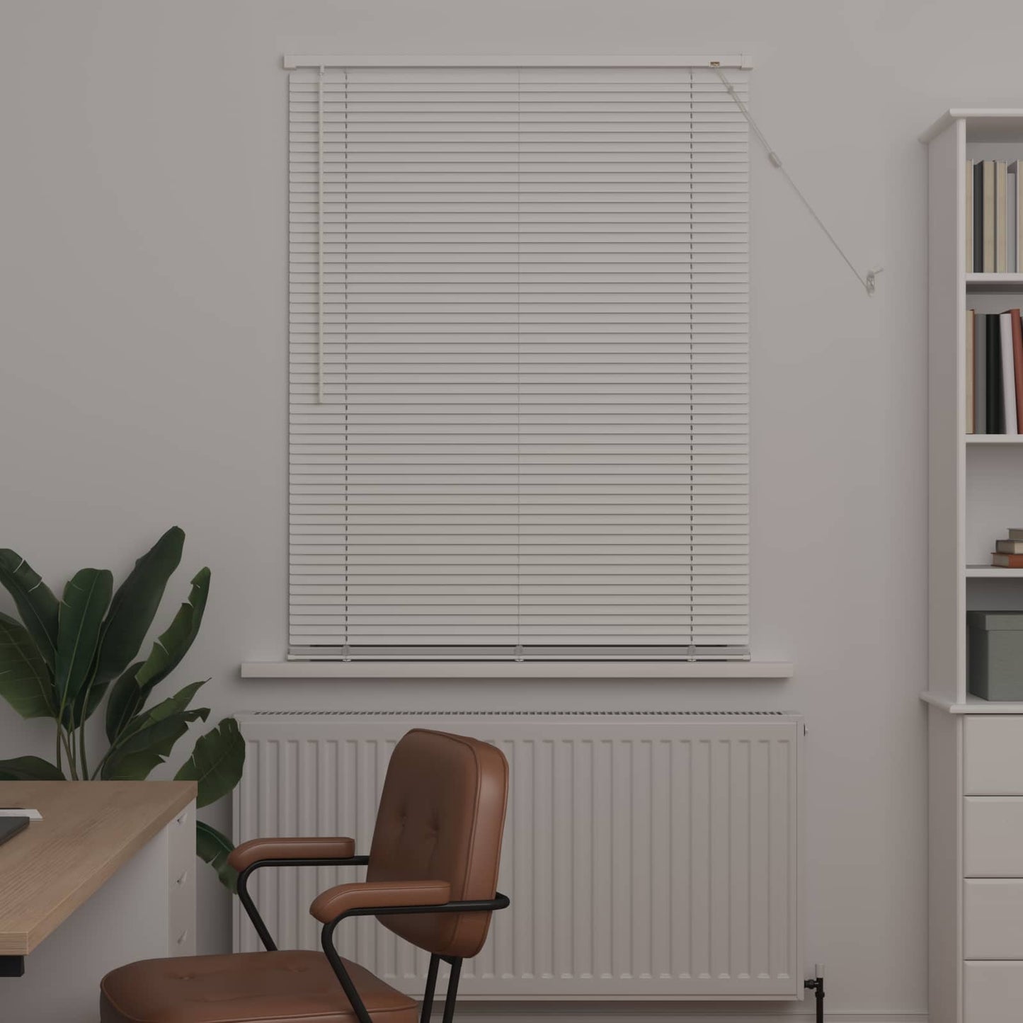vidaXL Βενετσιάνικη Σκίαση Λευκός 150 x 90 cm PVC