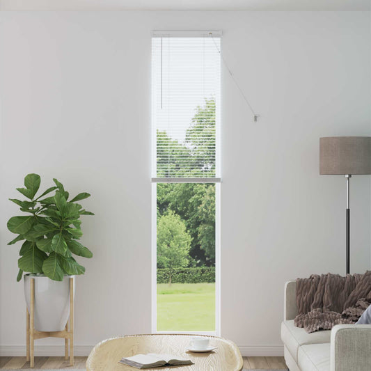 vidaXL Βενετσιάνικη Σκίαση Λευκός 213 x 50 εκ PVC