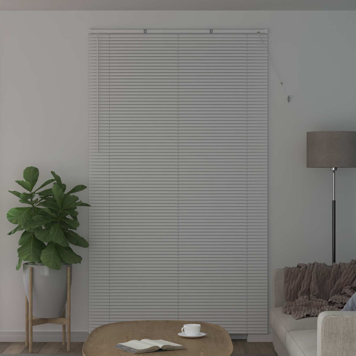 vidaXL Βενετσιάνικη Σκίαση Λευκός 213 x 150 εκ PVC